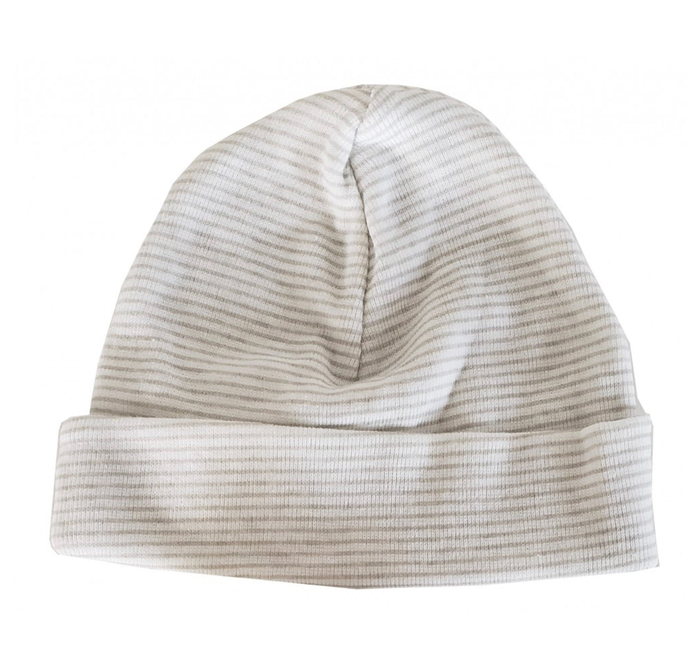 Striped Rib Knit Beanie "Baby's First Cap"
