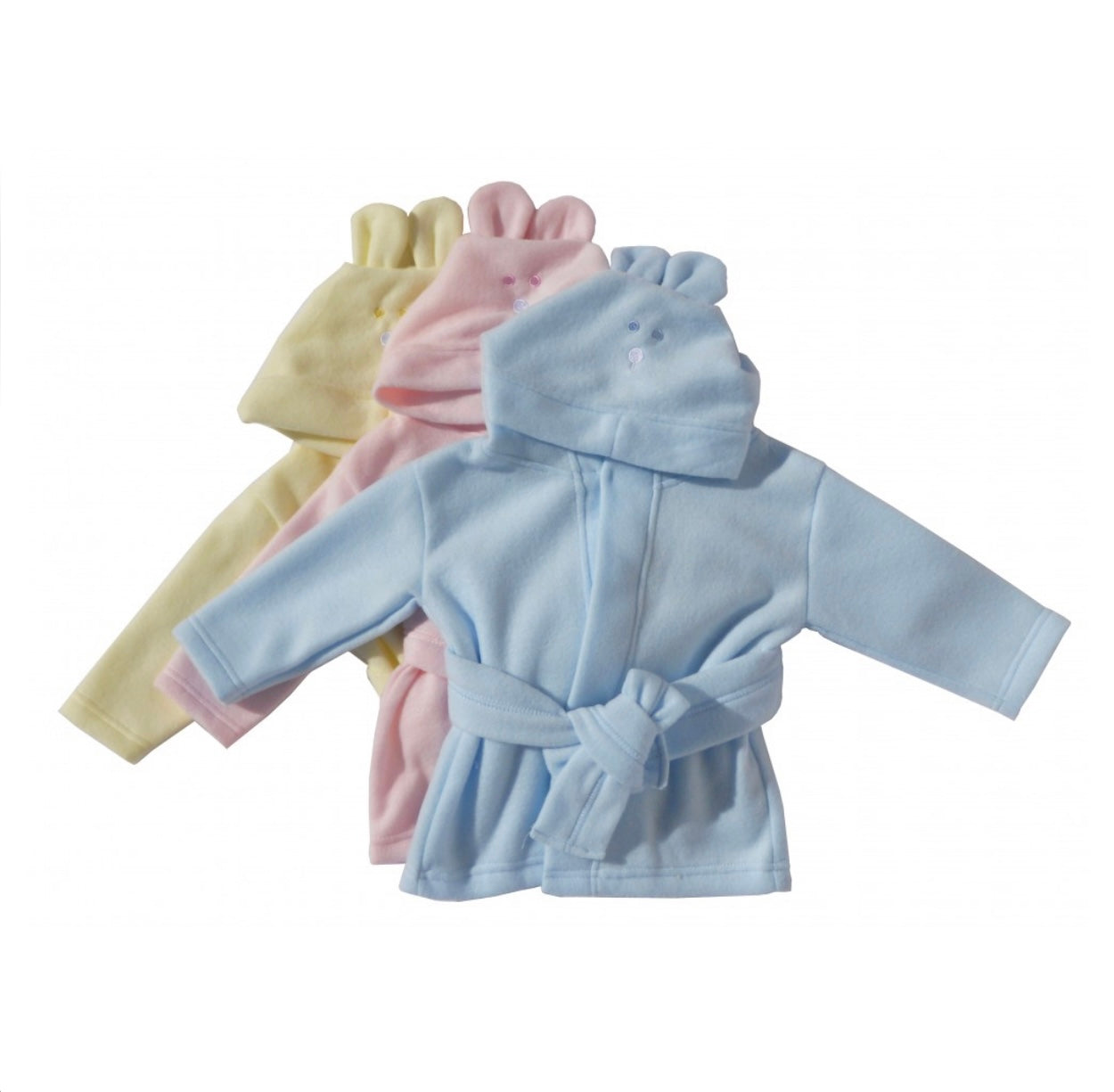Fleece Robe Pastel with Rabbit Ears Hoodie