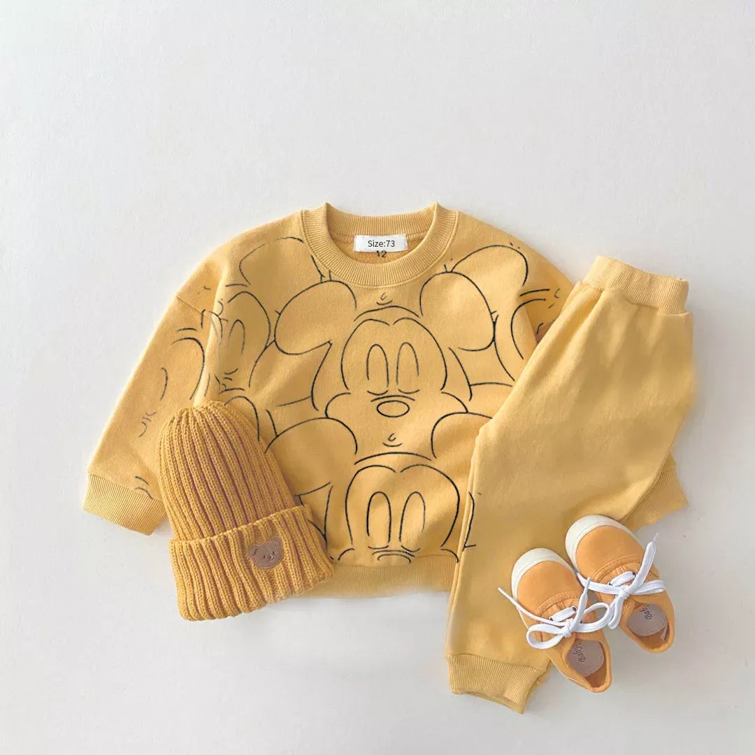 Solid Color Baby Mouse Sweater & Pants Suit 6 Months-3T