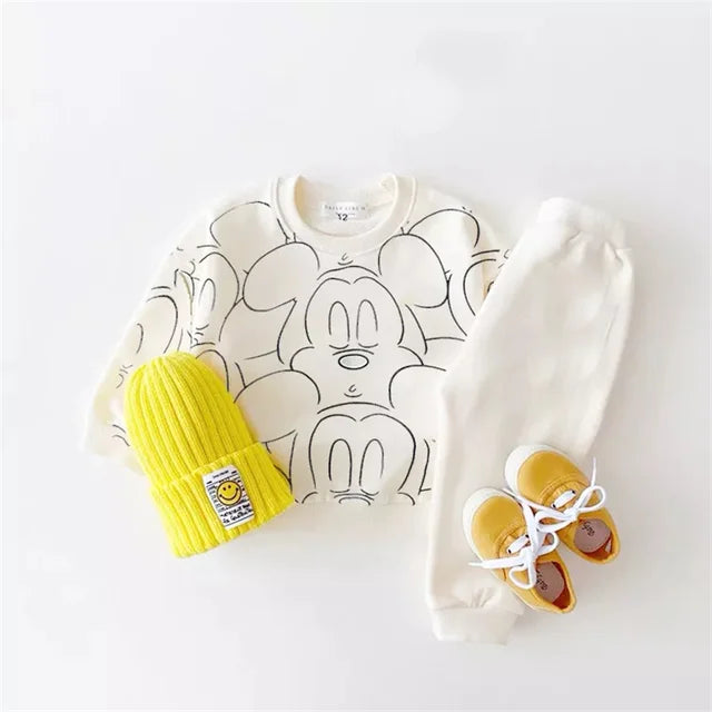 Solid Color Baby Mouse Sweater & Pants Suit 6 Months-3T