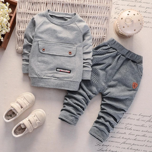 Uni Baby Track-Suit 9 months-3Y Red & Grey