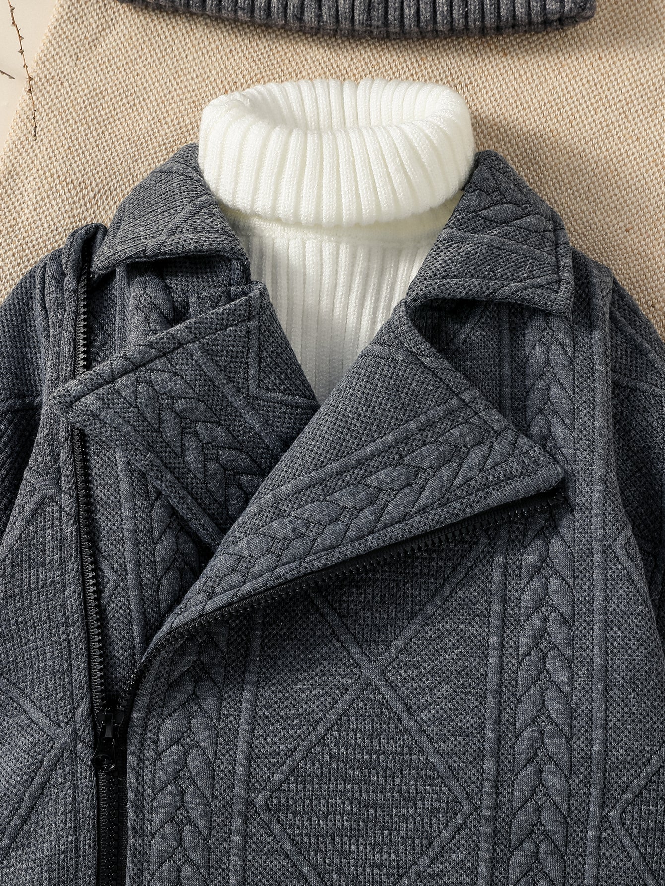 Grey Baby Boy Autumn Romper