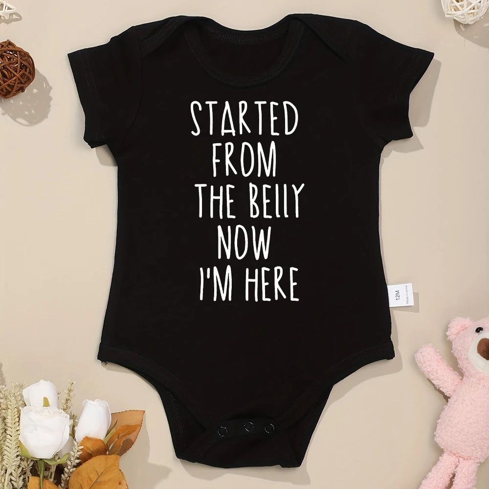 "Started from the belly now I'm here"  KO Kidz Onesie