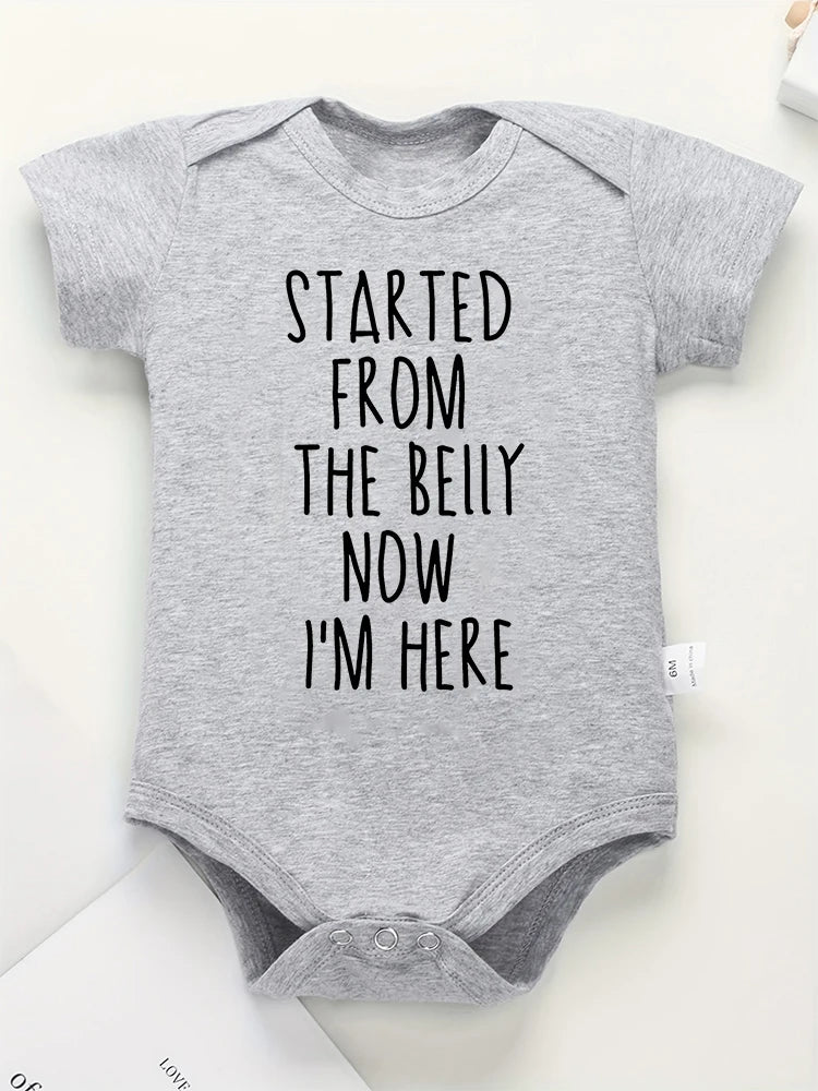 "Started from the belly now I'm here"  KO Kidz Onesie