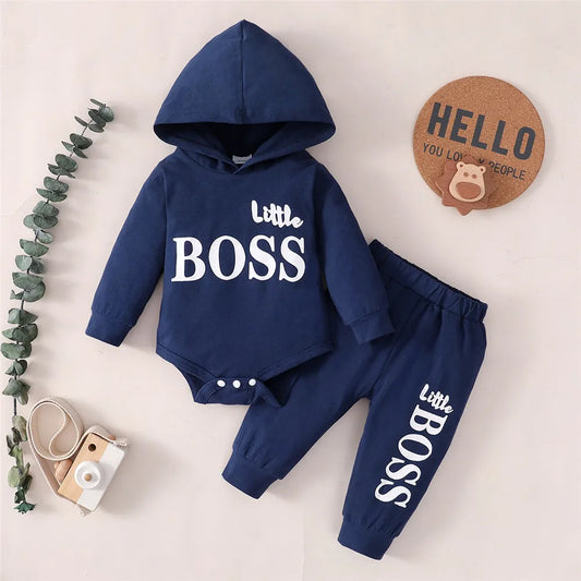 “Little BOSS” Hoodie and Joggers 2-piece set 3-24 Months