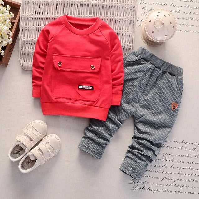 Uni Baby Track-Suit 9 months-3Y Red & Grey