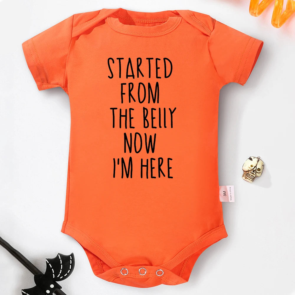 "Started from the belly now I'm here"  KO Kidz Onesie